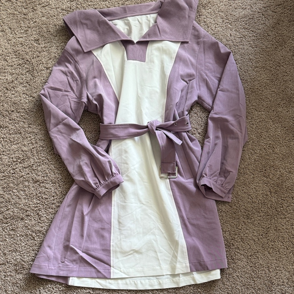 Elegant Purple and White Dress